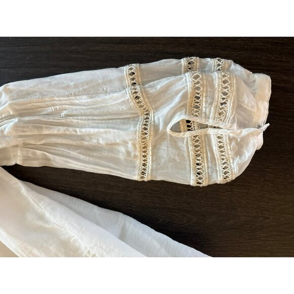 Johnny Was Jade Cotton/Silk Sheer Long Sleeve Button-Down Top Size XS - Picture 8 of 9